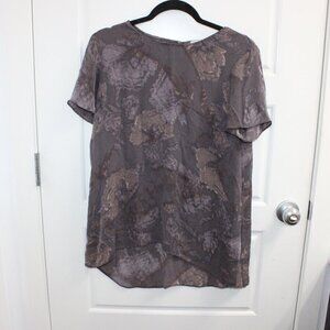 Aritzia Wilfred 100% Silk Floral Blouse Size Medium